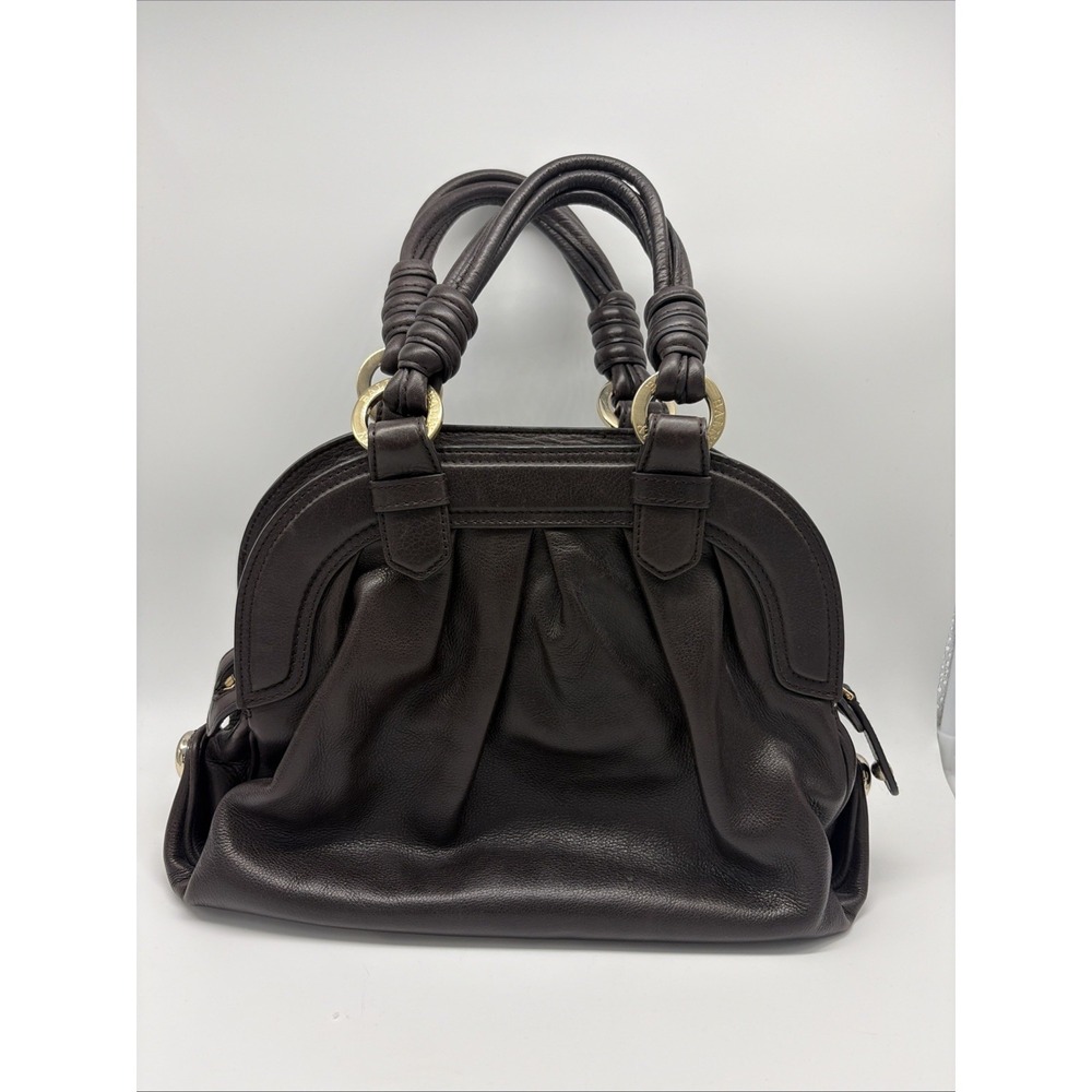 Bally Lailan  Y2K Brown Chocolate Leather Quiet Luxury Gathered Doctor Bag